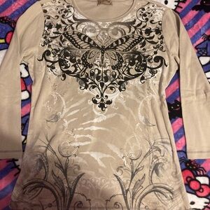 Y2K Butterfly Graphic Top